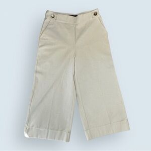 Zara Khaki Wide Leg High Waisted Pants (Size Large)